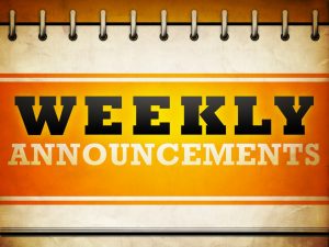 Rofum Weekly Announcements