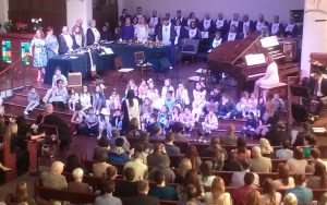 Royal Oak first Service with children