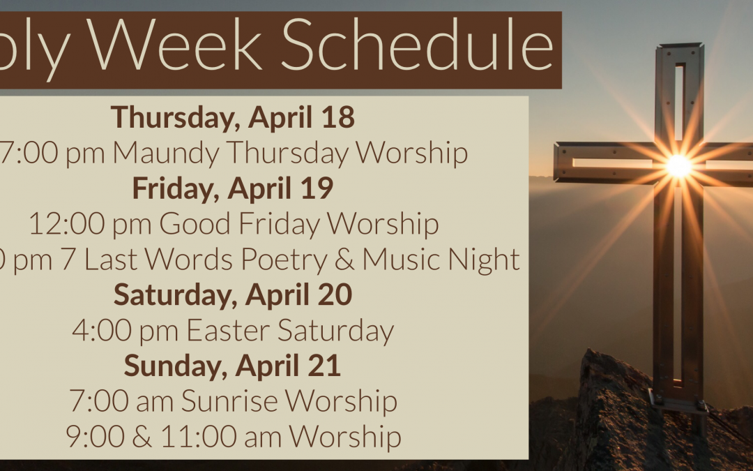 Holy Week is here!