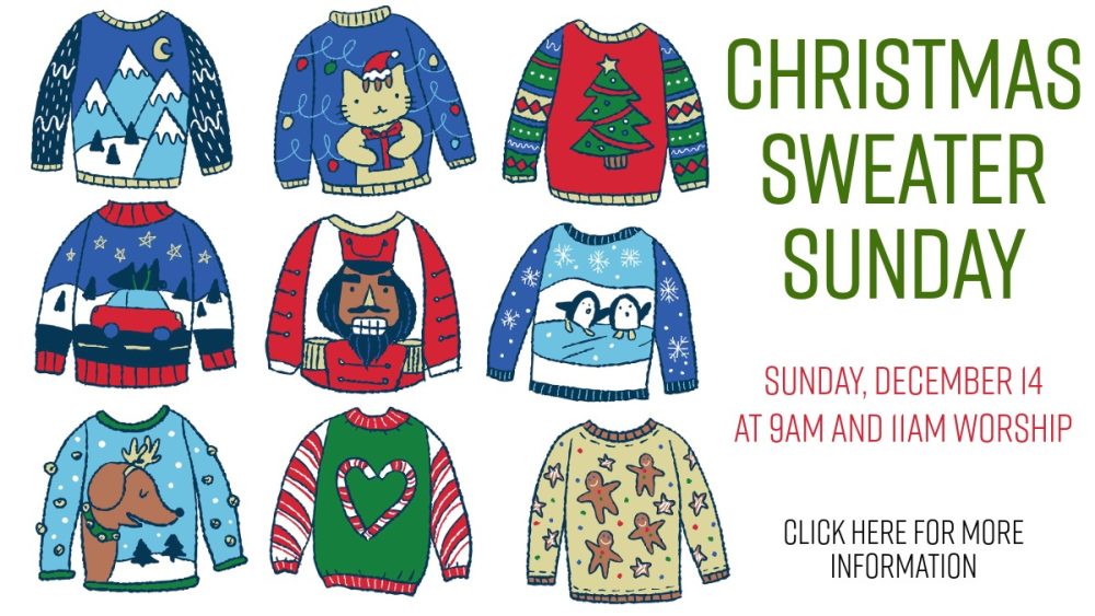 Christmas Sweater Sunday 2025 website